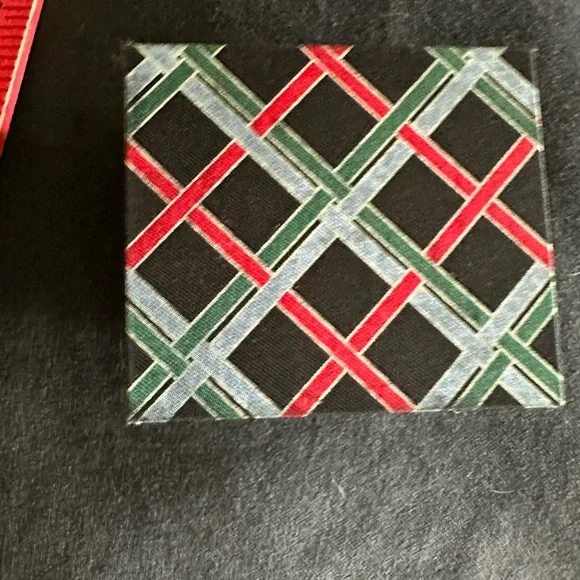 Vera Bradley Geometric Cufflinks in Black Red and Green with Box - Picture 6 of 6